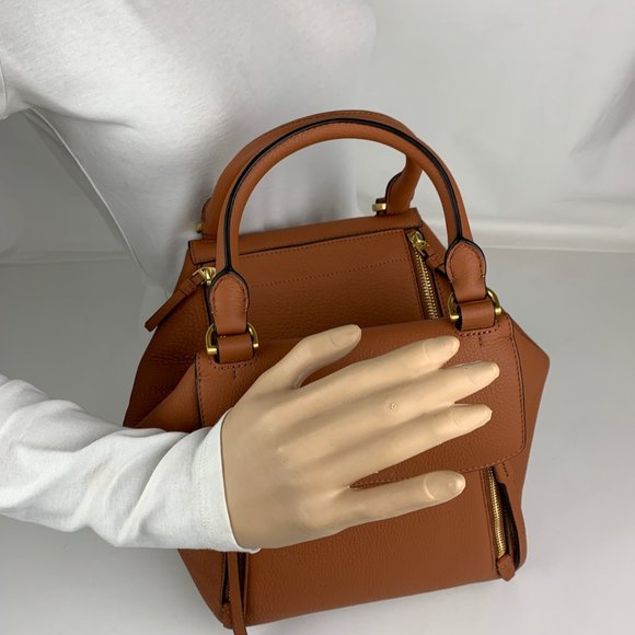 New Tory Burch Half Moon Leather Satchel - Picture 7 of 8